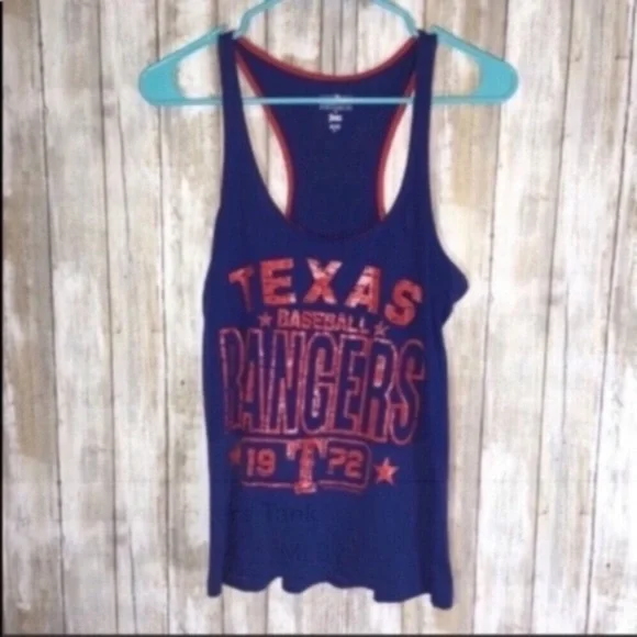 MLB Texas Rangers Red & Blue Tank Women’s Medium - Picture 6 of 6
